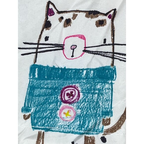 Haxin Cat Raincoat Jacket 2Y White Hoodie Preppy Modern Retro - Picture 16 of 16